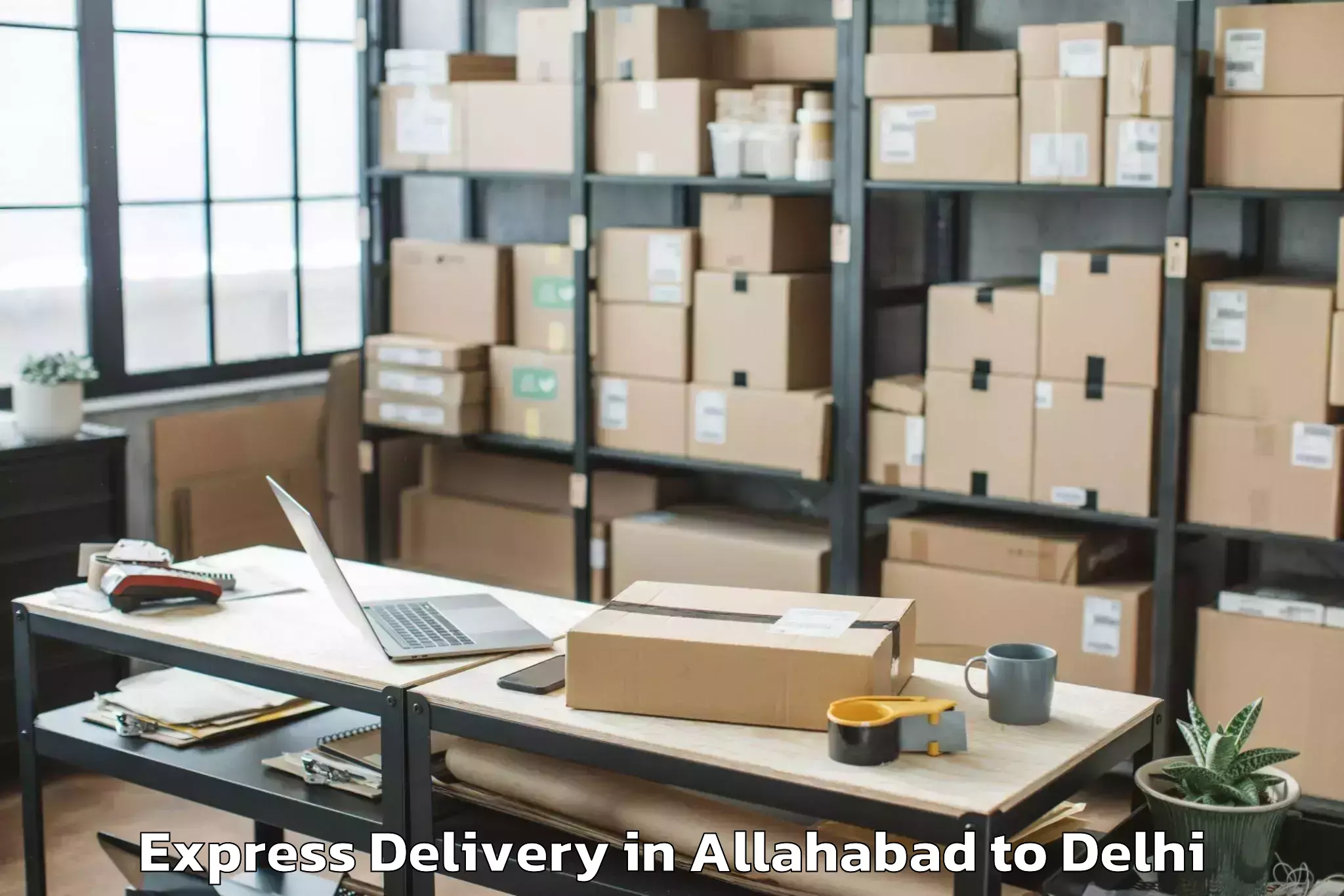 Book Allahabad to Dt City Centre Mall Delhi Express Delivery